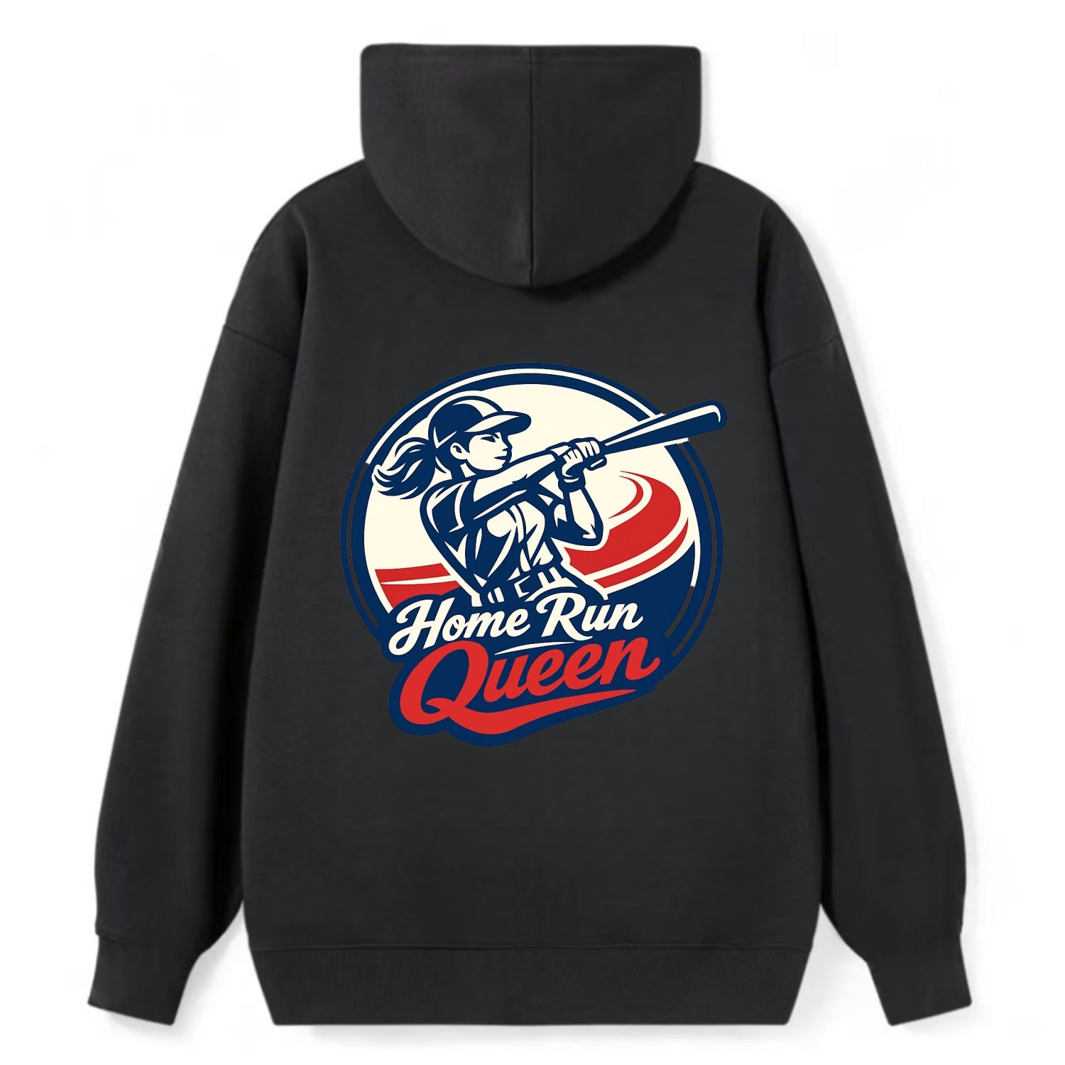 Feminine Power at Bat - Classic Pullover Hoodie - Black