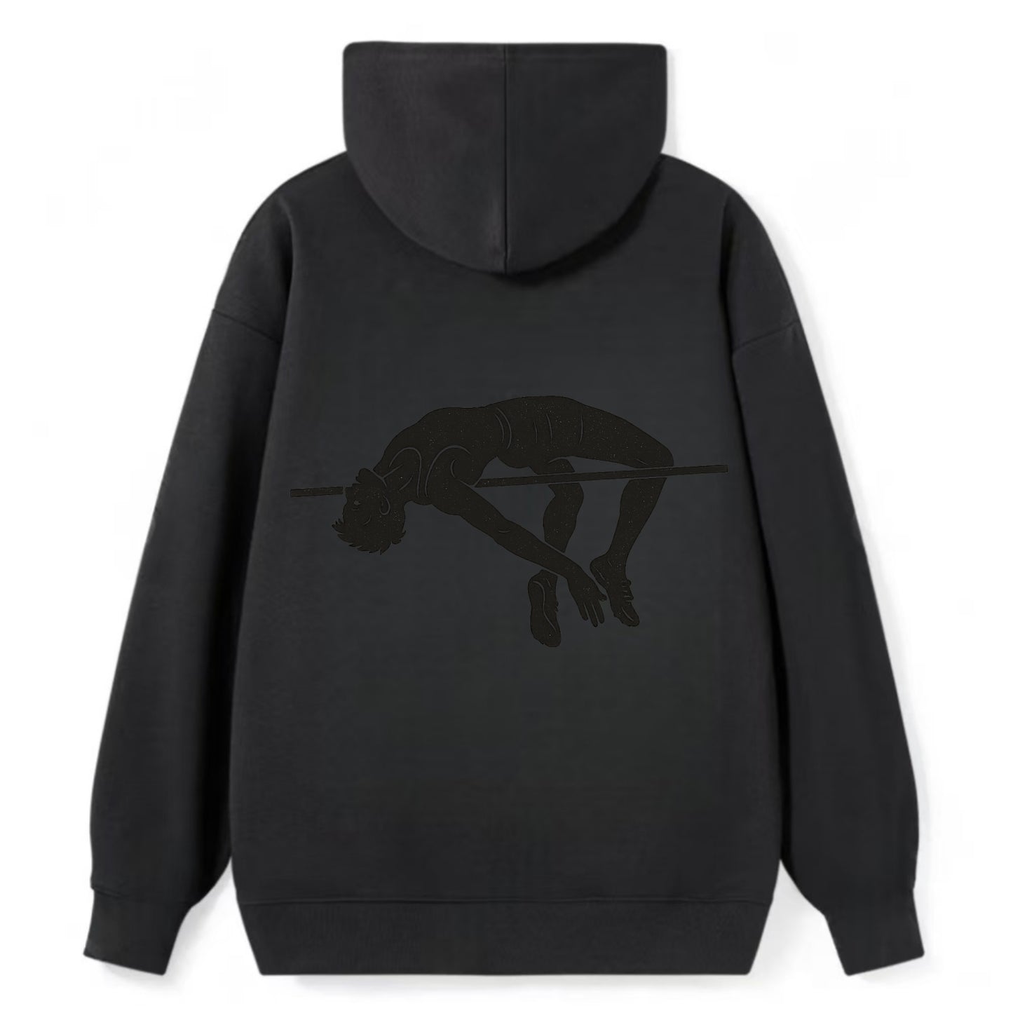 High jumper arching over bar - Classic Pullover Hoodie - Black