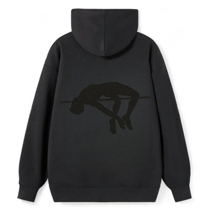 High jumper arching over bar - Classic Pullover Hoodie - Black