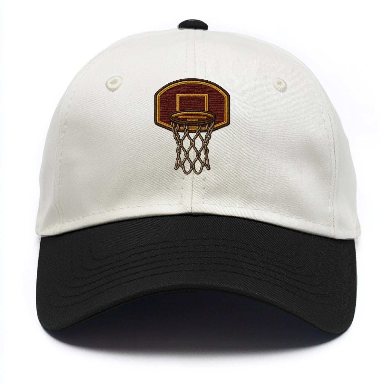 Basketball Hoop  - Two Tone Cap - Black