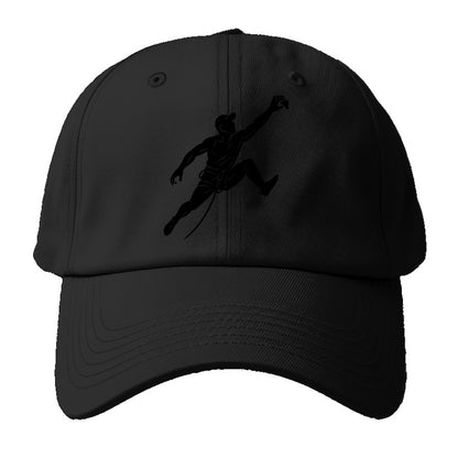 Rock wall climber reaching hold - Baseball Cap For Big Heads - Black
