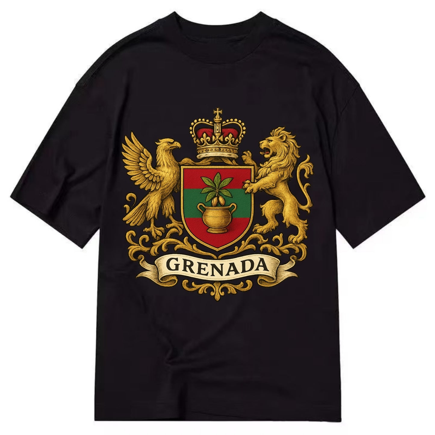 Grenada Heritage Badge  - Classic T-shirt - Black
