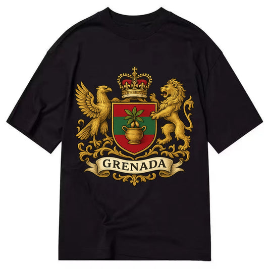 Grenada Heritage Badge  - Classic T-shirt - Black