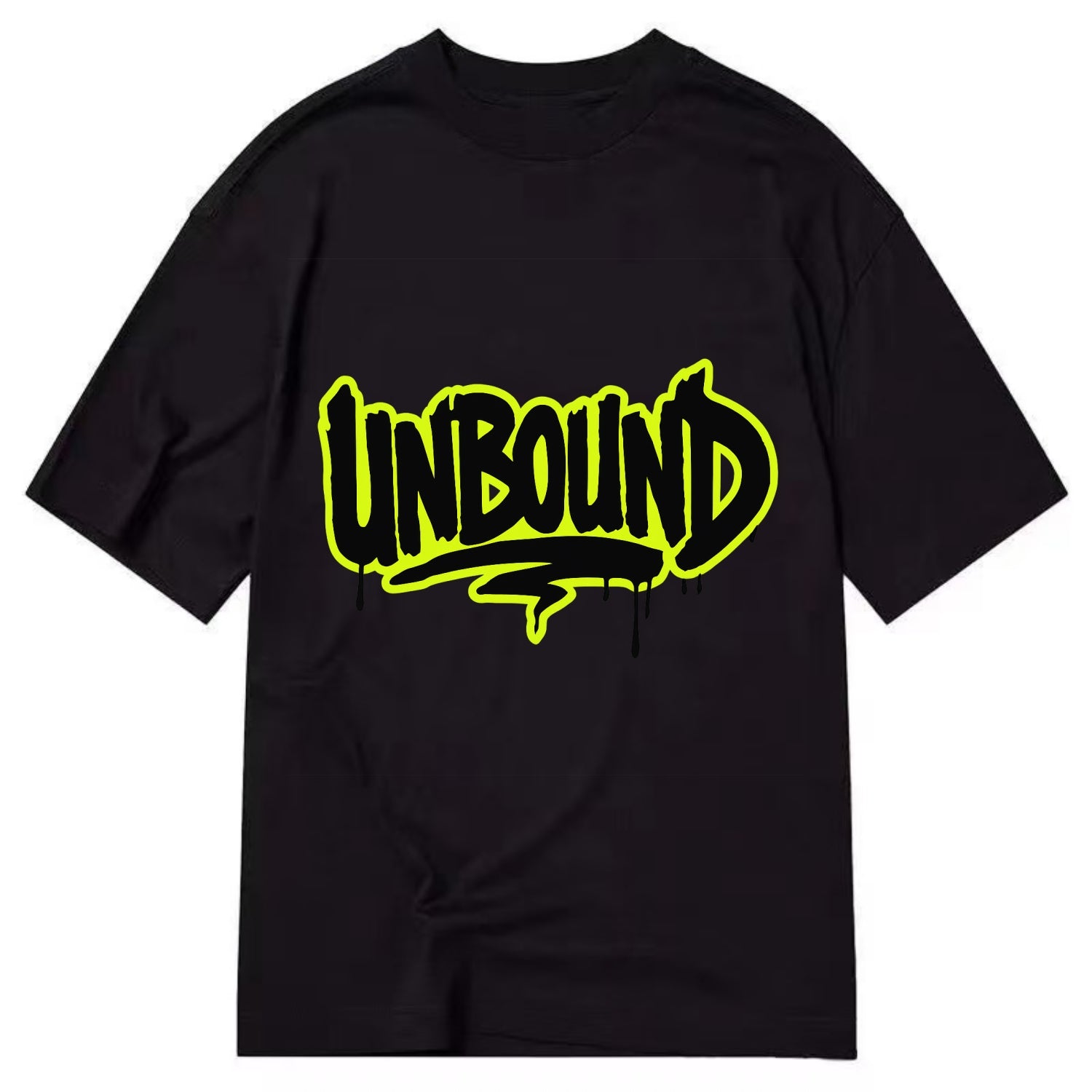 Bold typography design - "UNBOUND" - without limits, free from constraints - Classic T-shirt - Black