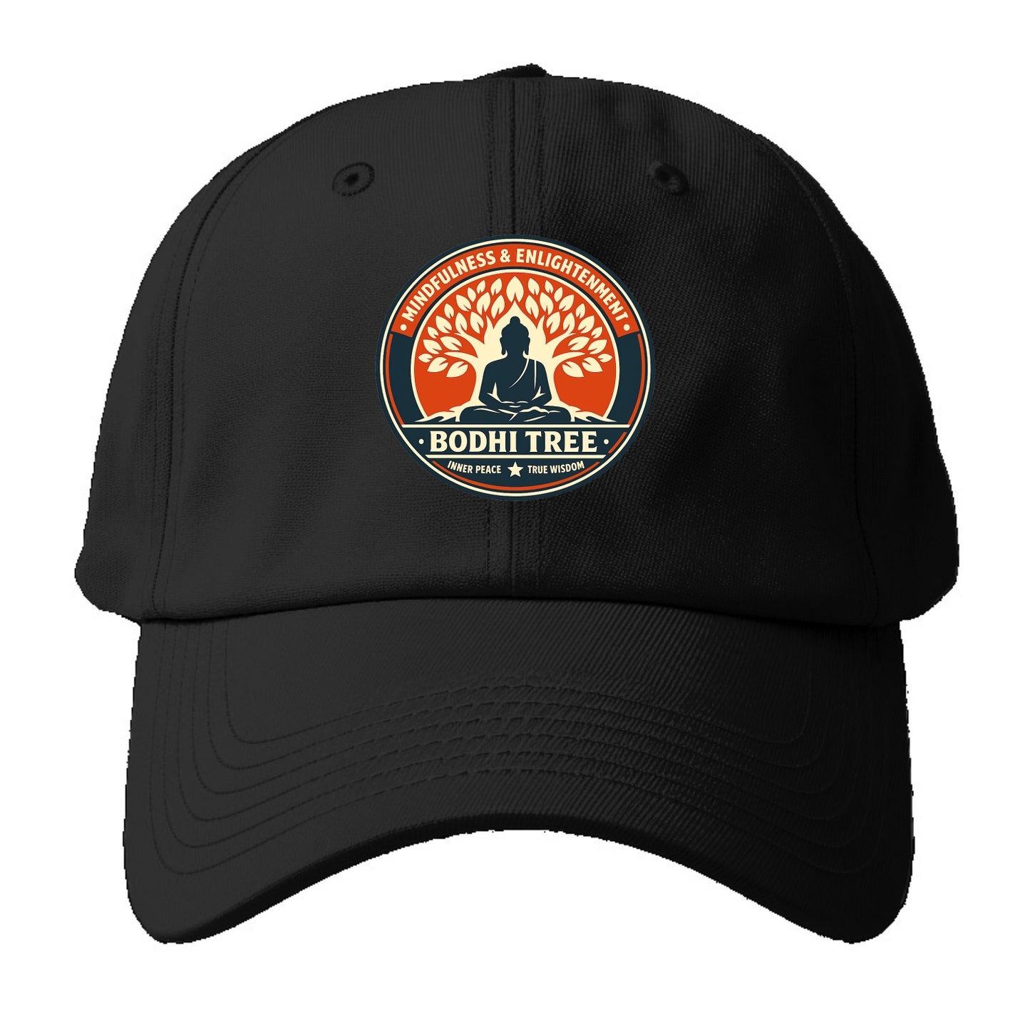 Zen Harmony Emblem - Baseball Cap For Big Heads - Black