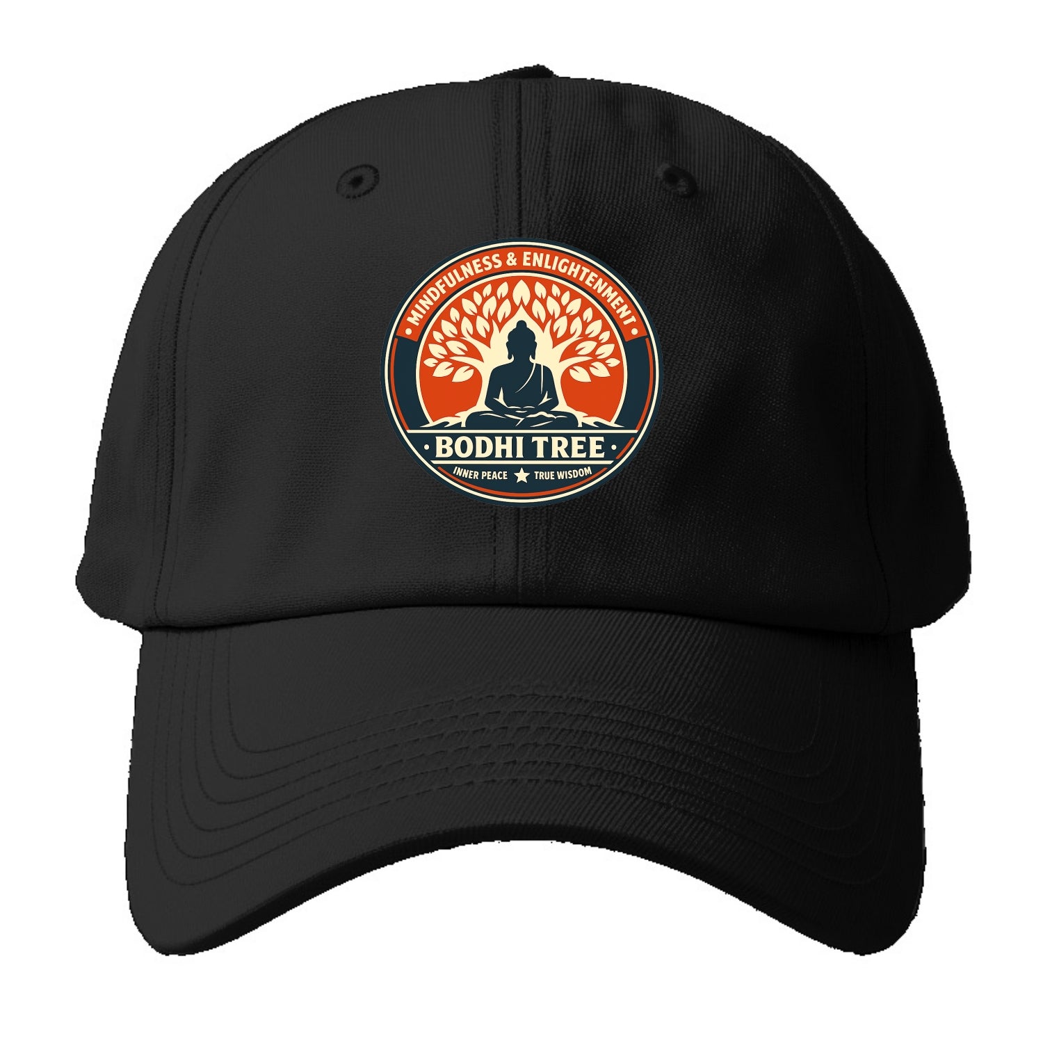 Zen Harmony Emblem - Baseball Cap For Big Heads - Black