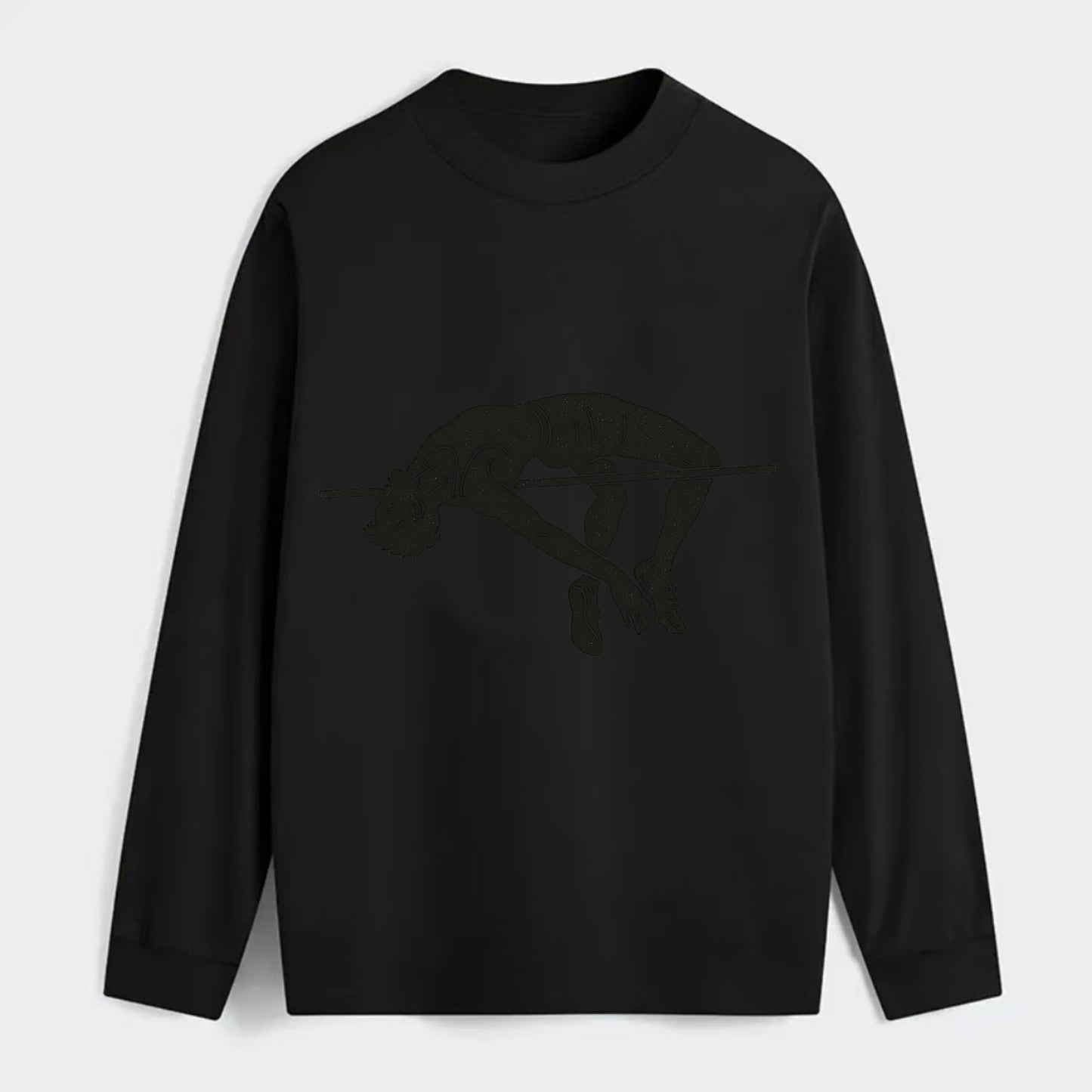 High jumper arching over bar - Classic Long Sleeve Shirt - Black