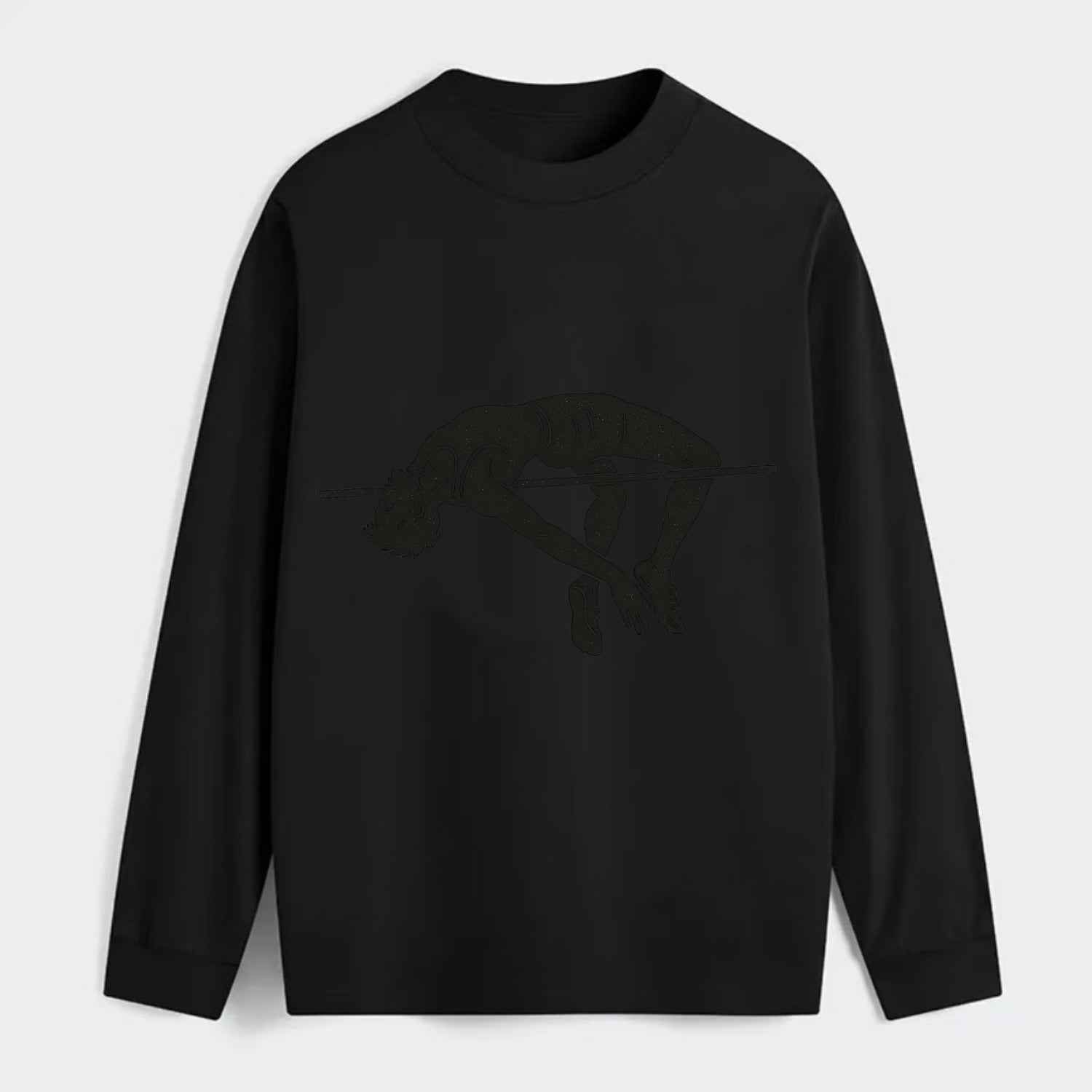 High jumper arching over bar - Classic Long Sleeve Shirt - Black