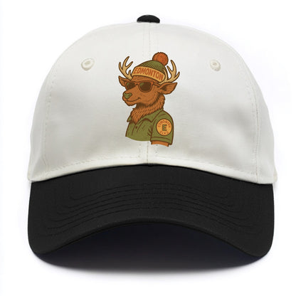 Edmonton Elk wearing Edmonton beanie wit - Two Tone Cap - Black