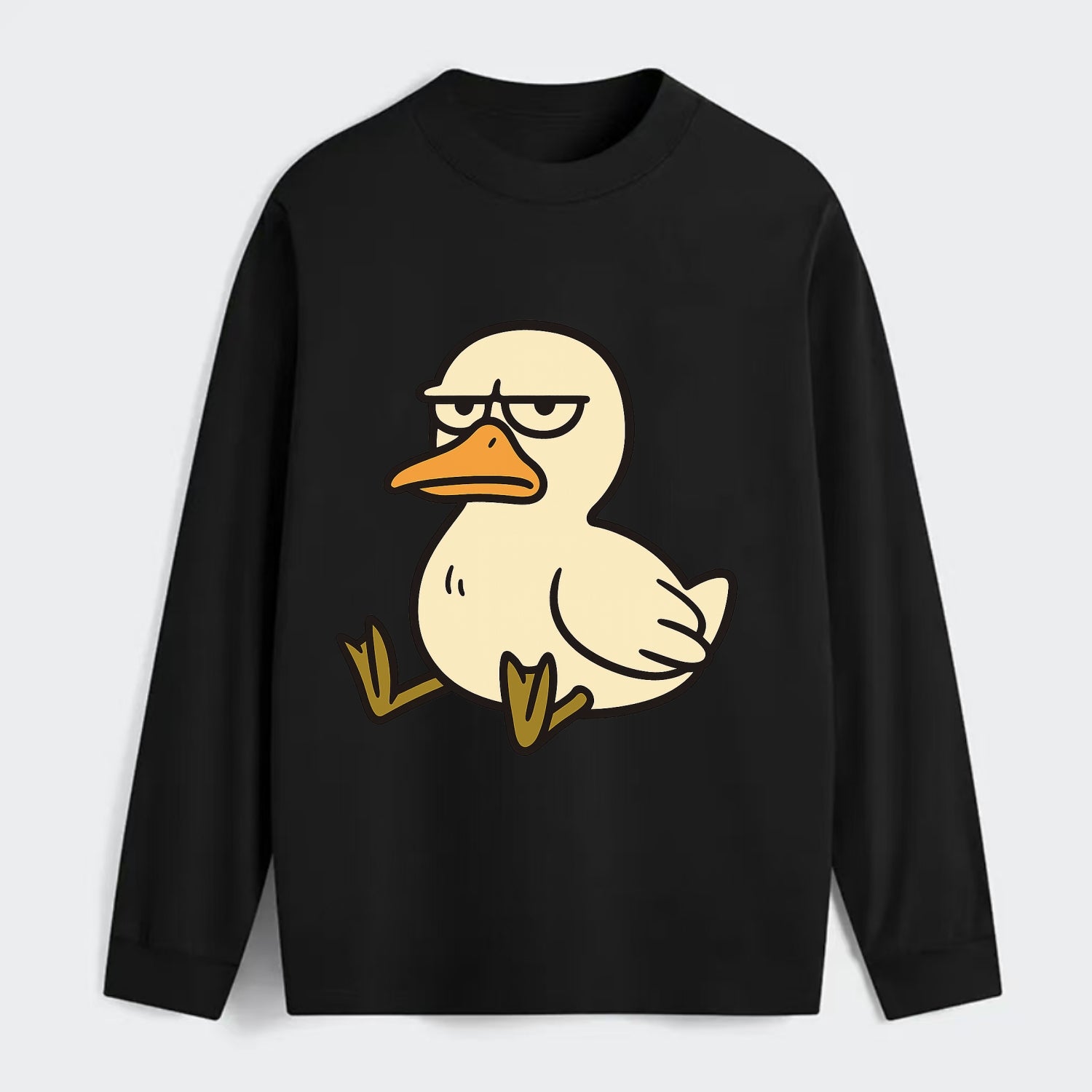 The Duck Judging Silently - Classic Long Sleeve Shirt - Black