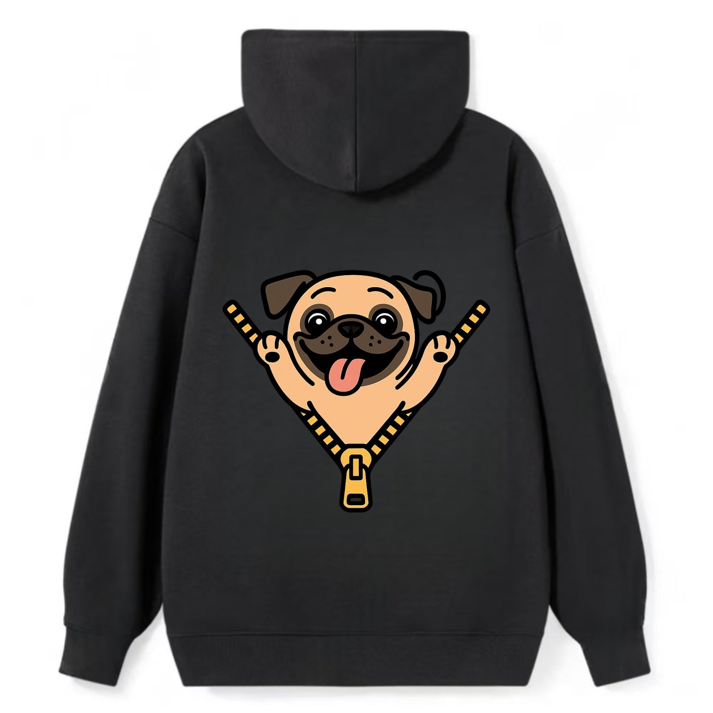 Pug - Classic Pullover Hoodie - Black