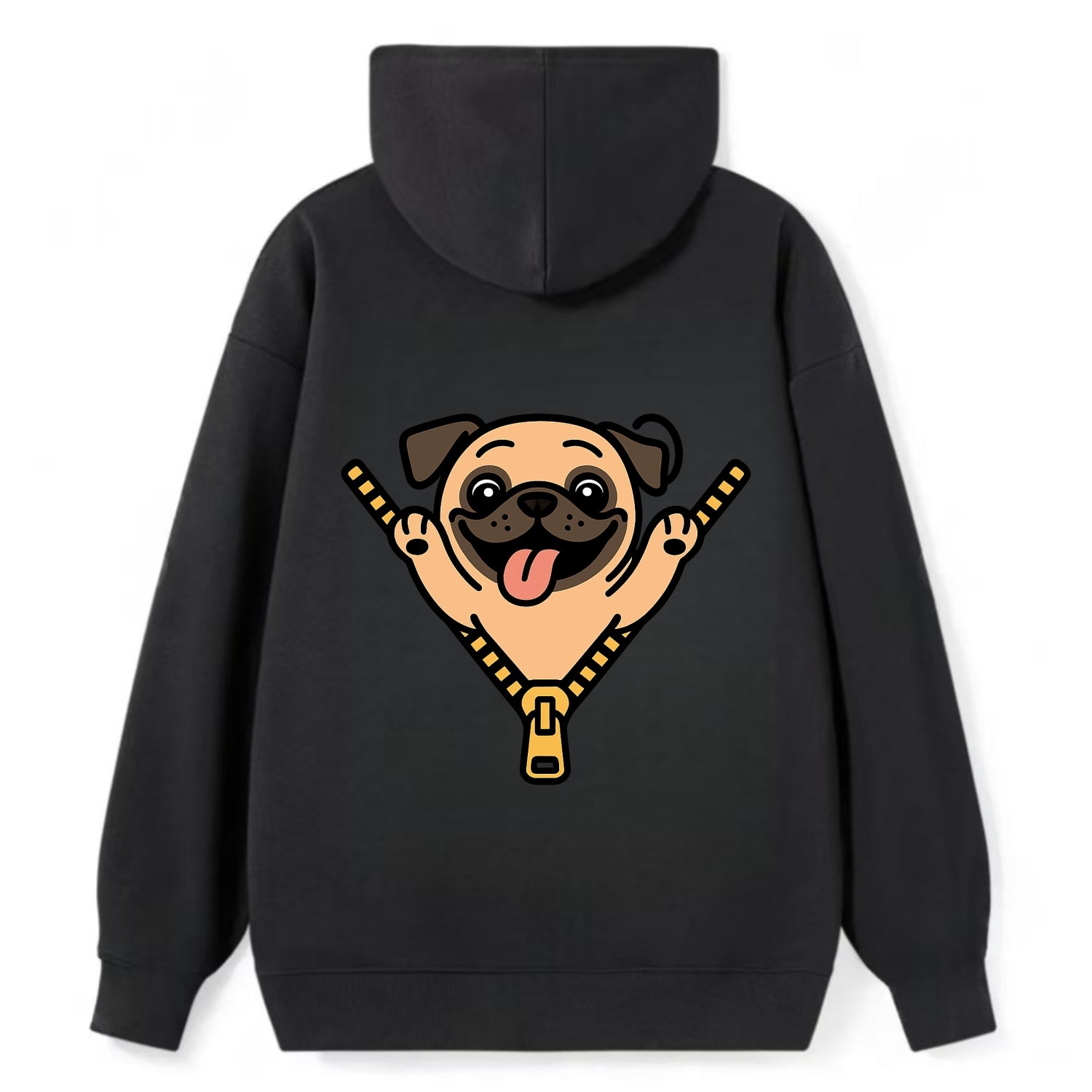 Pug - Classic Pullover Hoodie - Black
