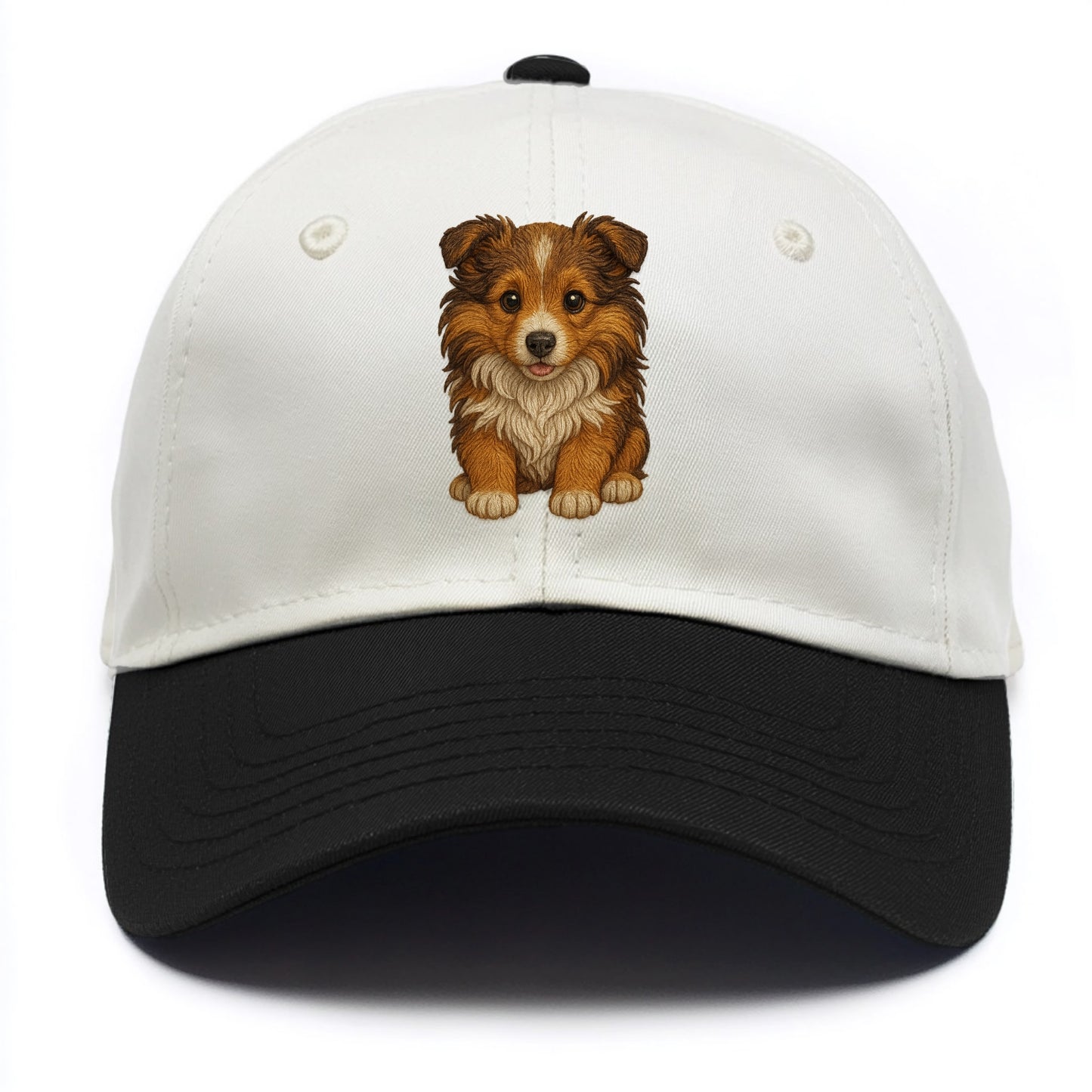 Baby Shetland Sheepdog Puppy - mini collie look, flowing mane, intelligent eyes, - Two Tone Cap - Black