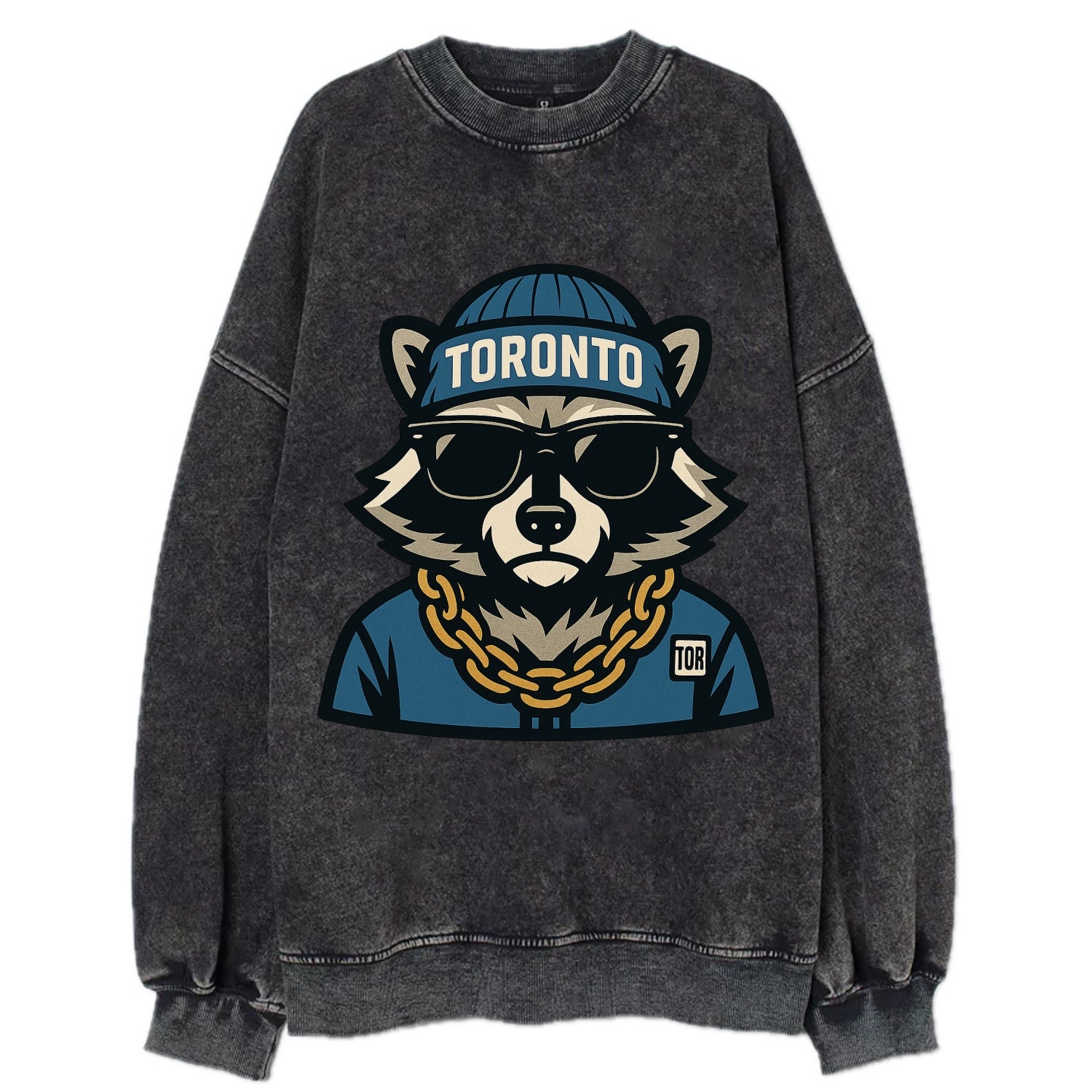 Toronto Raccoon - Vintage Sweatshirt - Black