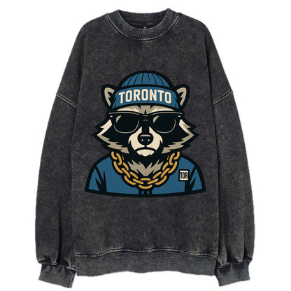 Toronto Raccoon - Vintage Sweatshirt - Black