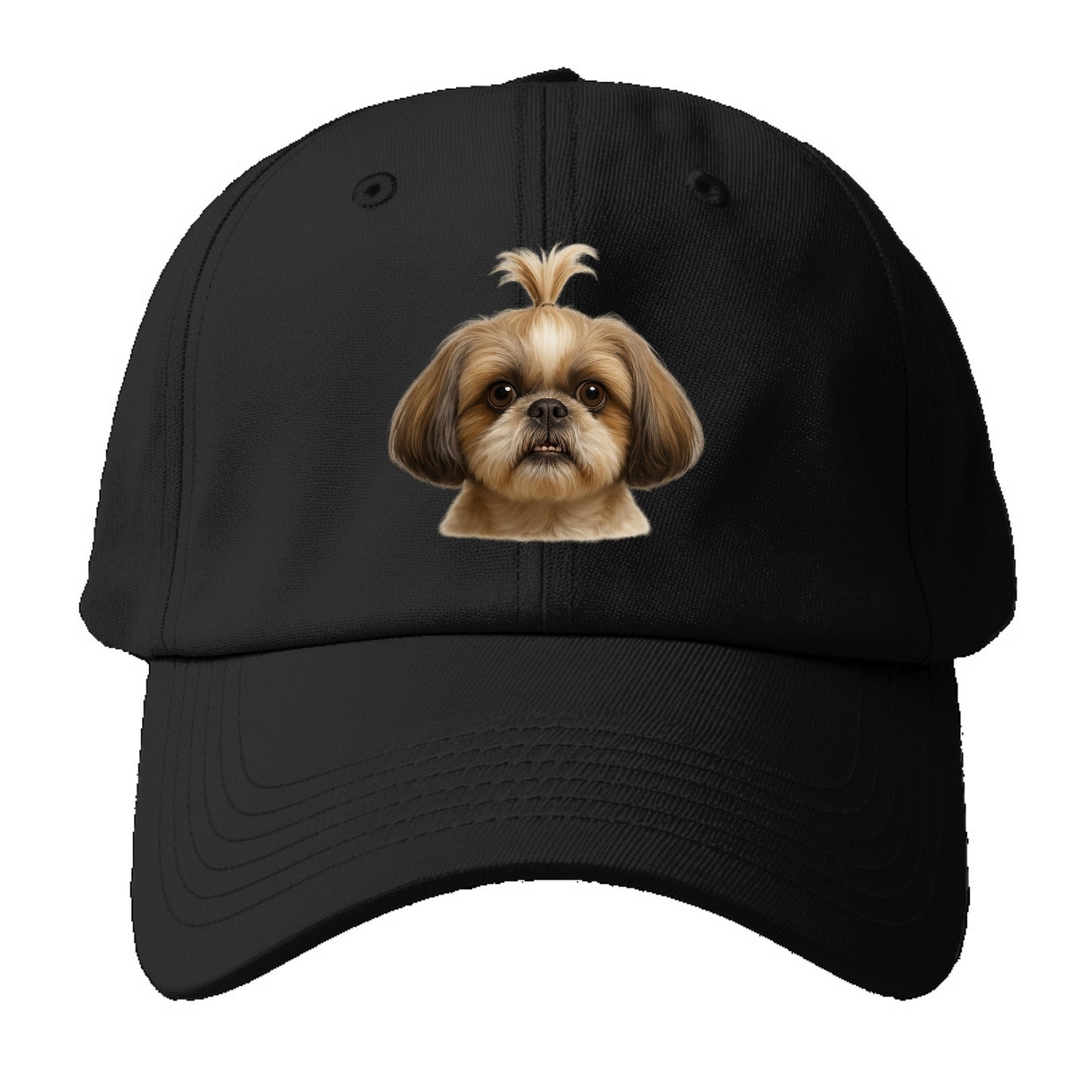 Shih Tzu  - Baseball Cap For Big Heads - Black