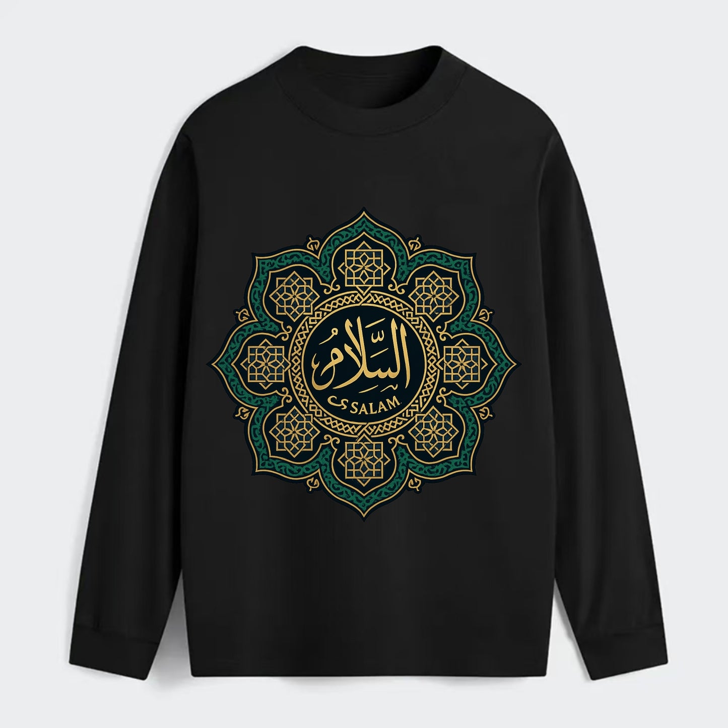As-Salam Mandala - Classic Long Sleeve Shirt - Black