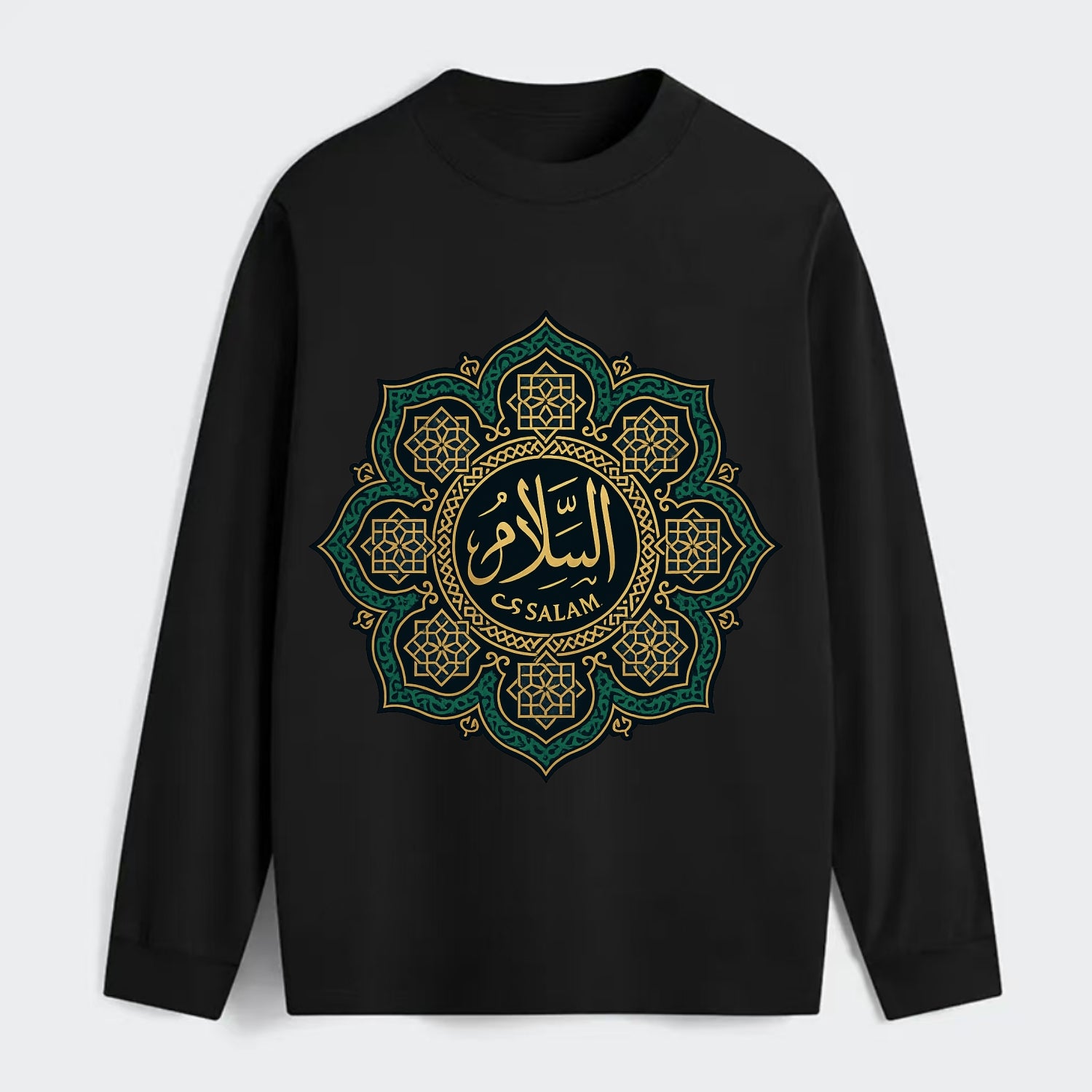 As-Salam Mandala - Classic Long Sleeve Shirt - Black