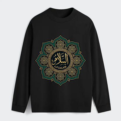 As-Salam Mandala - Classic Long Sleeve Shirt - Black