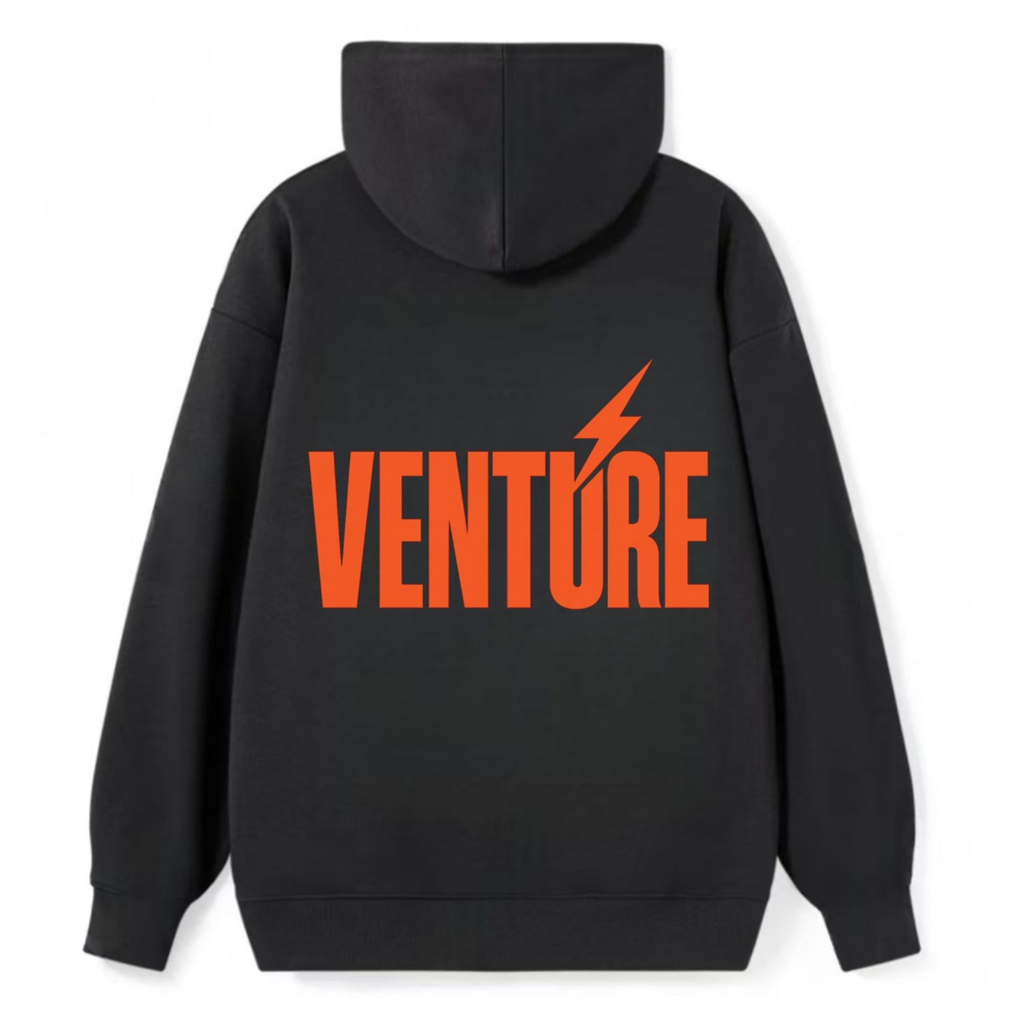Bold typography design - "VENTURE" - taking risks, bold exploration - Classic Pullover Hoodie - Black