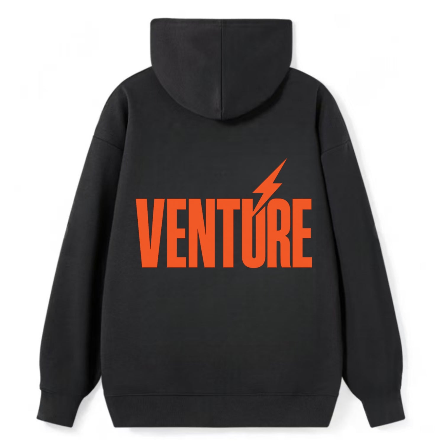 Bold typography design - "VENTURE" - taking risks, bold exploration - Classic Pullover Hoodie - Black