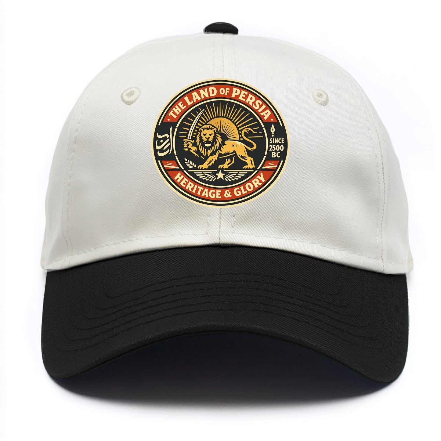 Iranian Heritage Emblem - Two Tone Cap - Black