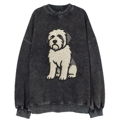 Polish Lowland Sheepdog - White and gray - Vintage Sweatshirt