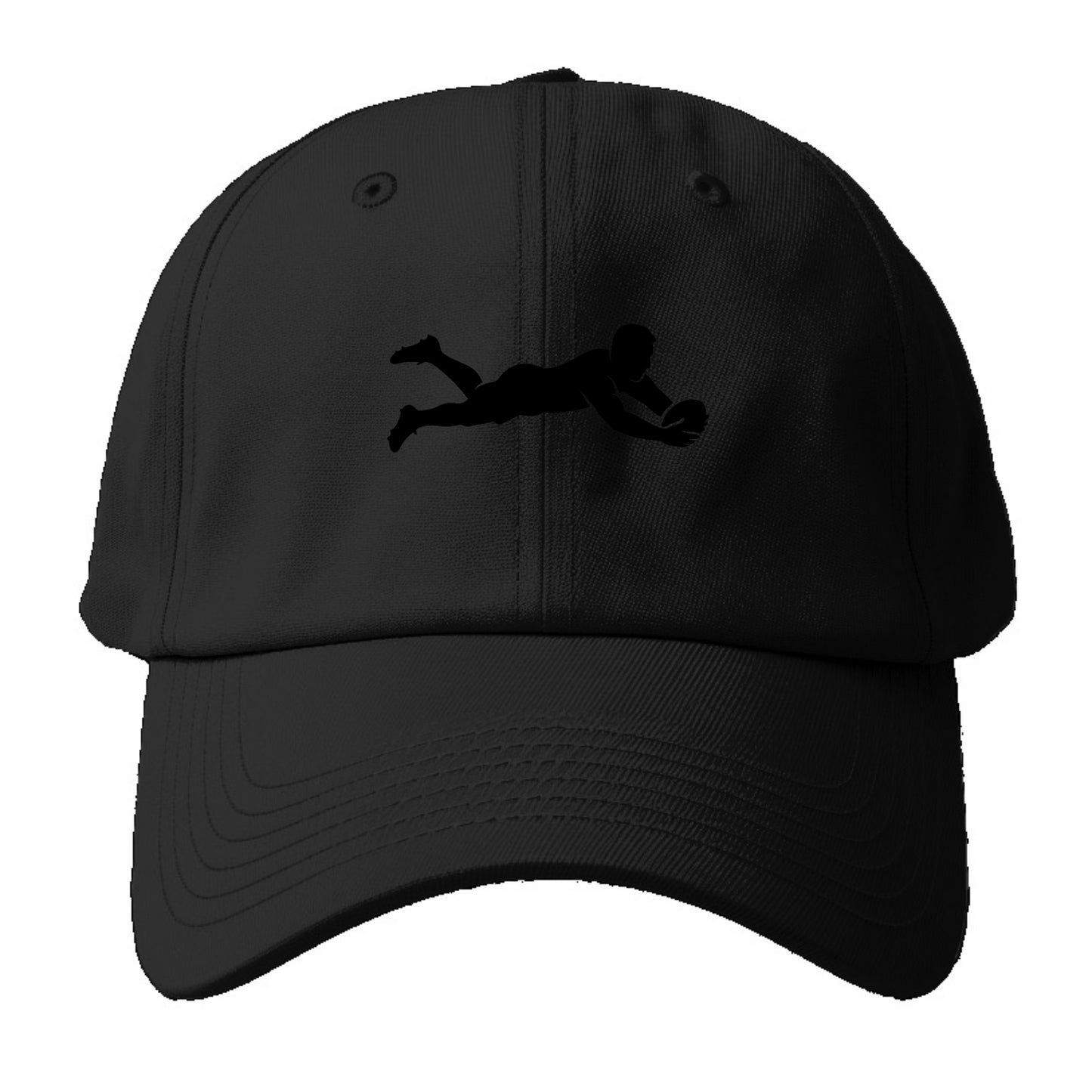Rugby player diving for try - Baseball Cap - Black