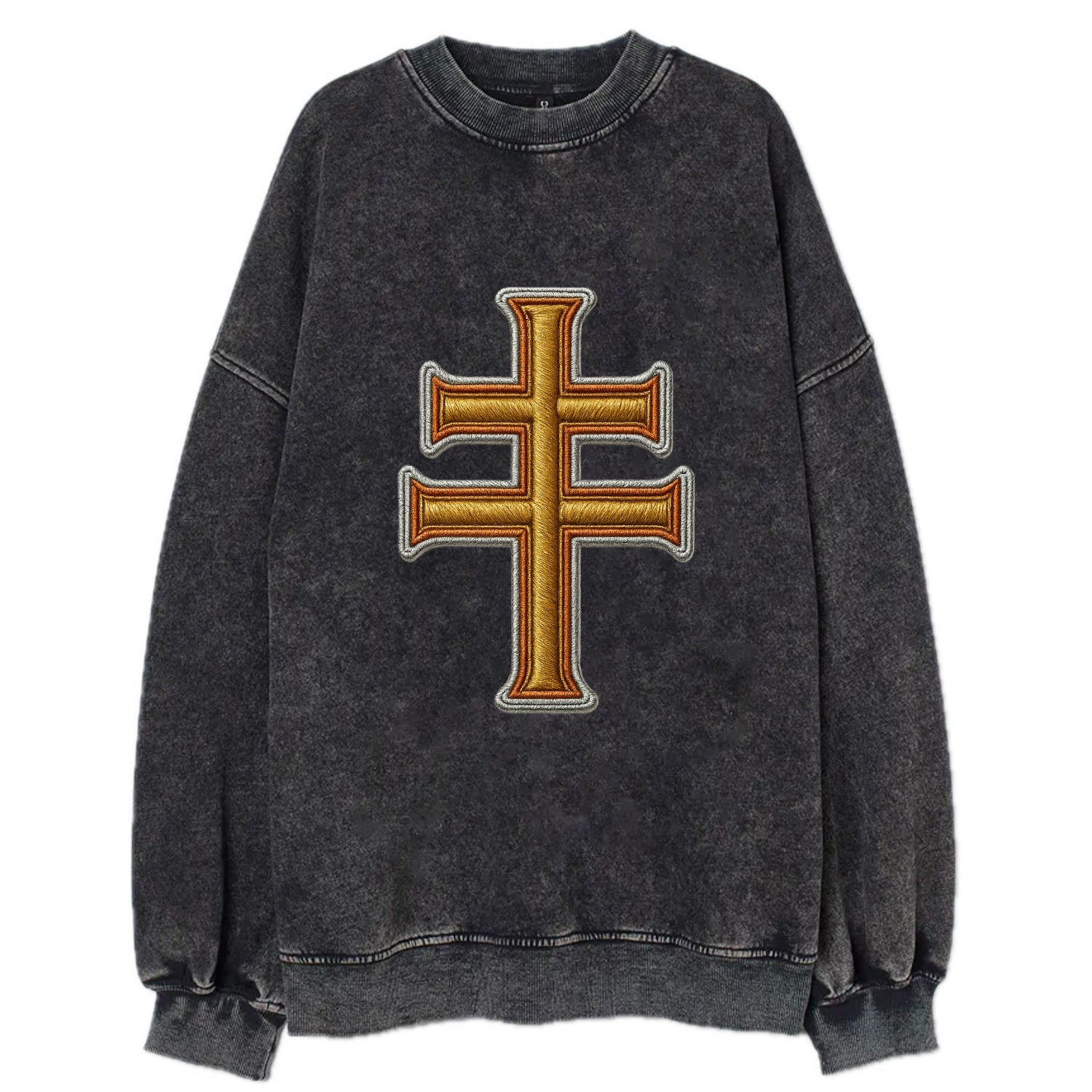 Patriarchal Cross - Vintage Sweatshirt - Black
