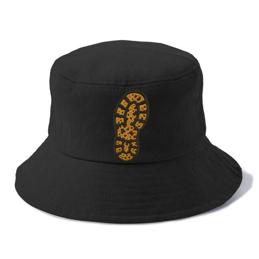 Hiking Boot Print  - Bucket Hat - Black