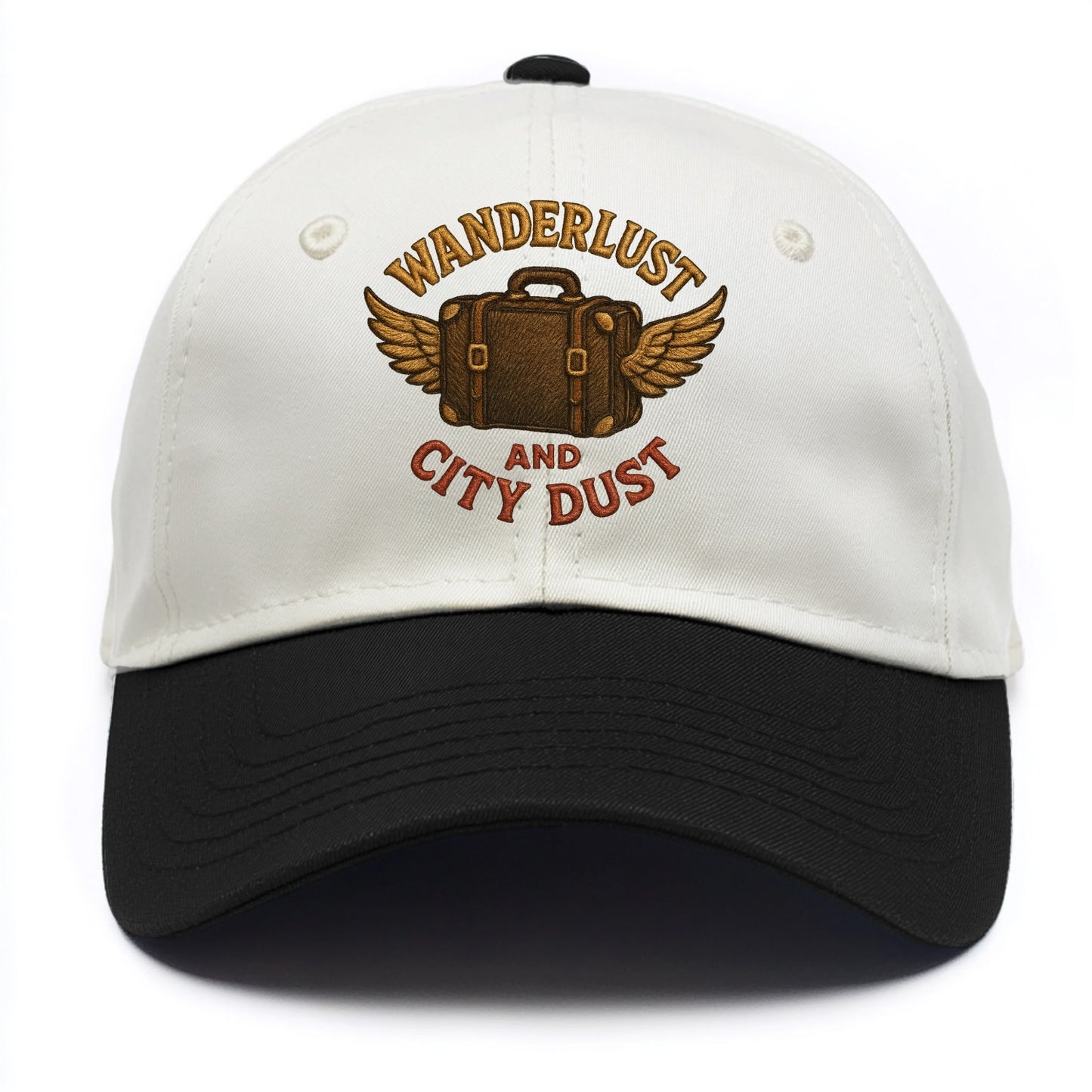 Wanderlust And City Dust  - Two Tone Cap - Black