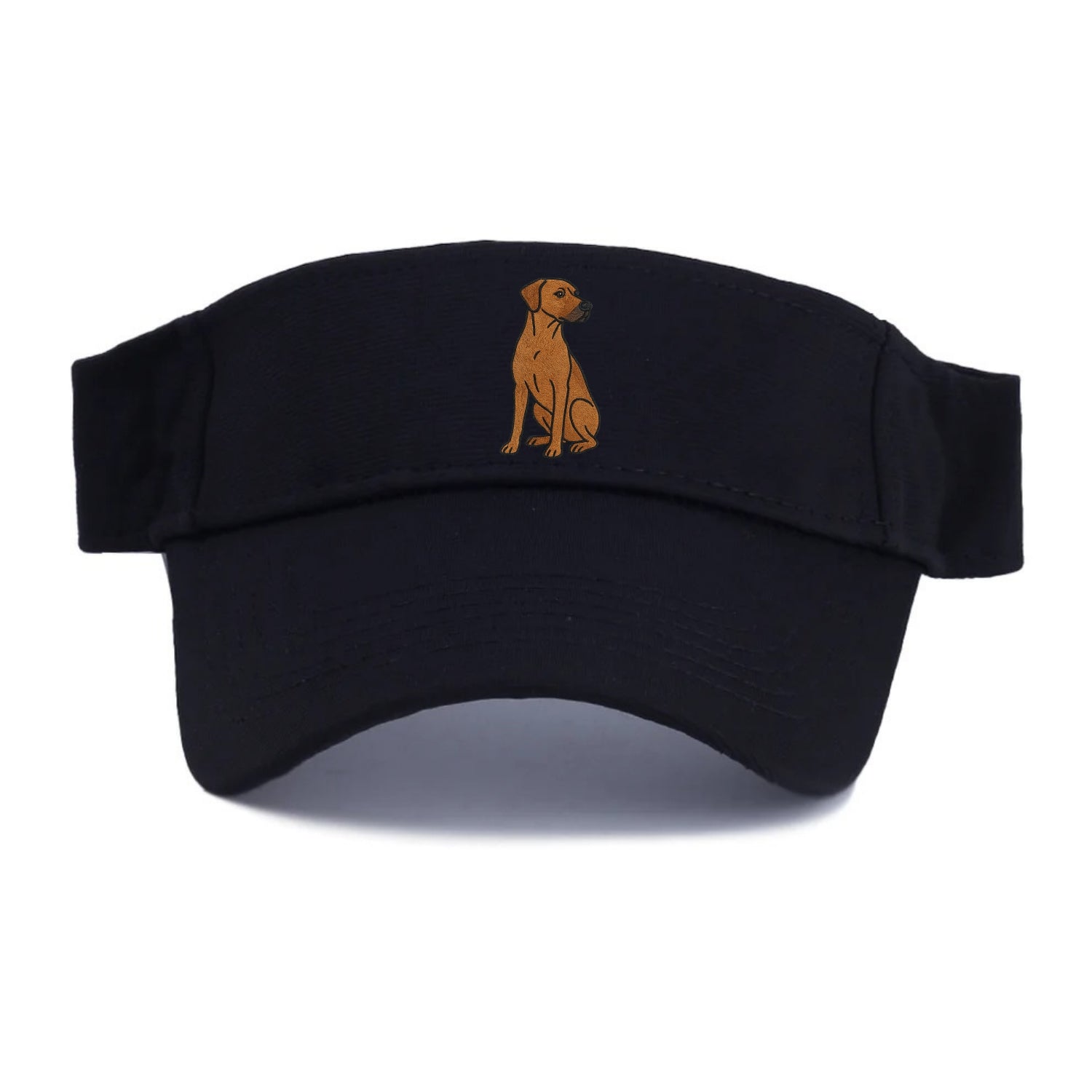 Rhodesian Ridgeback - Red wheaten embroidered pose - Visor - Black