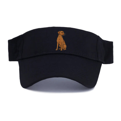 Rhodesian Ridgeback - Red wheaten embroidered pose - Visor - Black