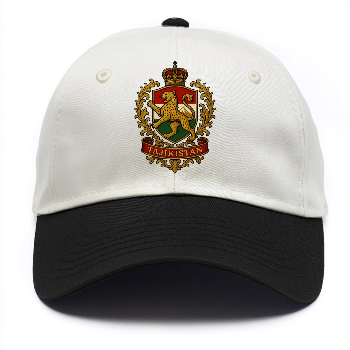 Tajikistan Heritage Badge  - Two Tone Cap - Black