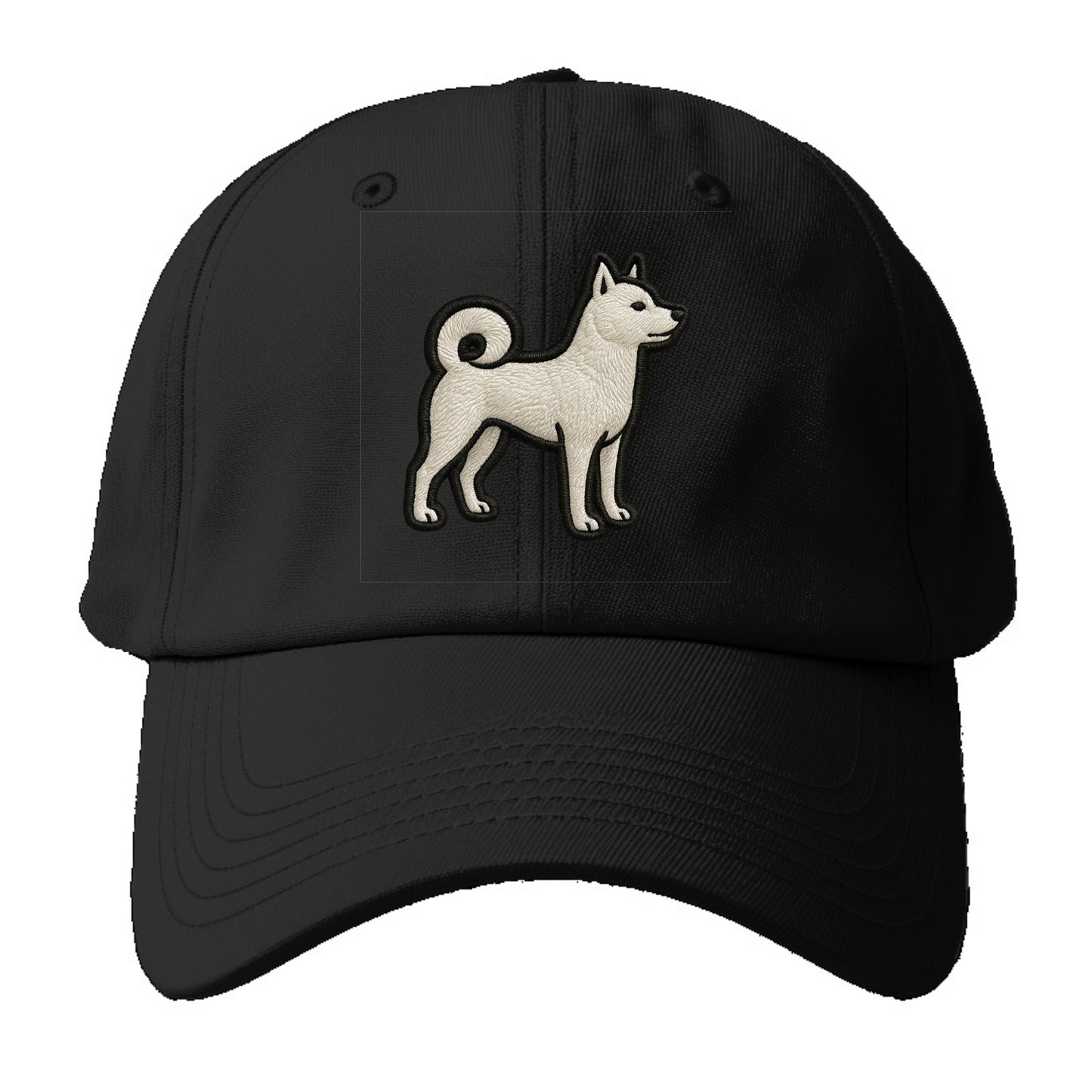 Kishu Ken - Contemporary white hunter de - Baseball Cap - Black