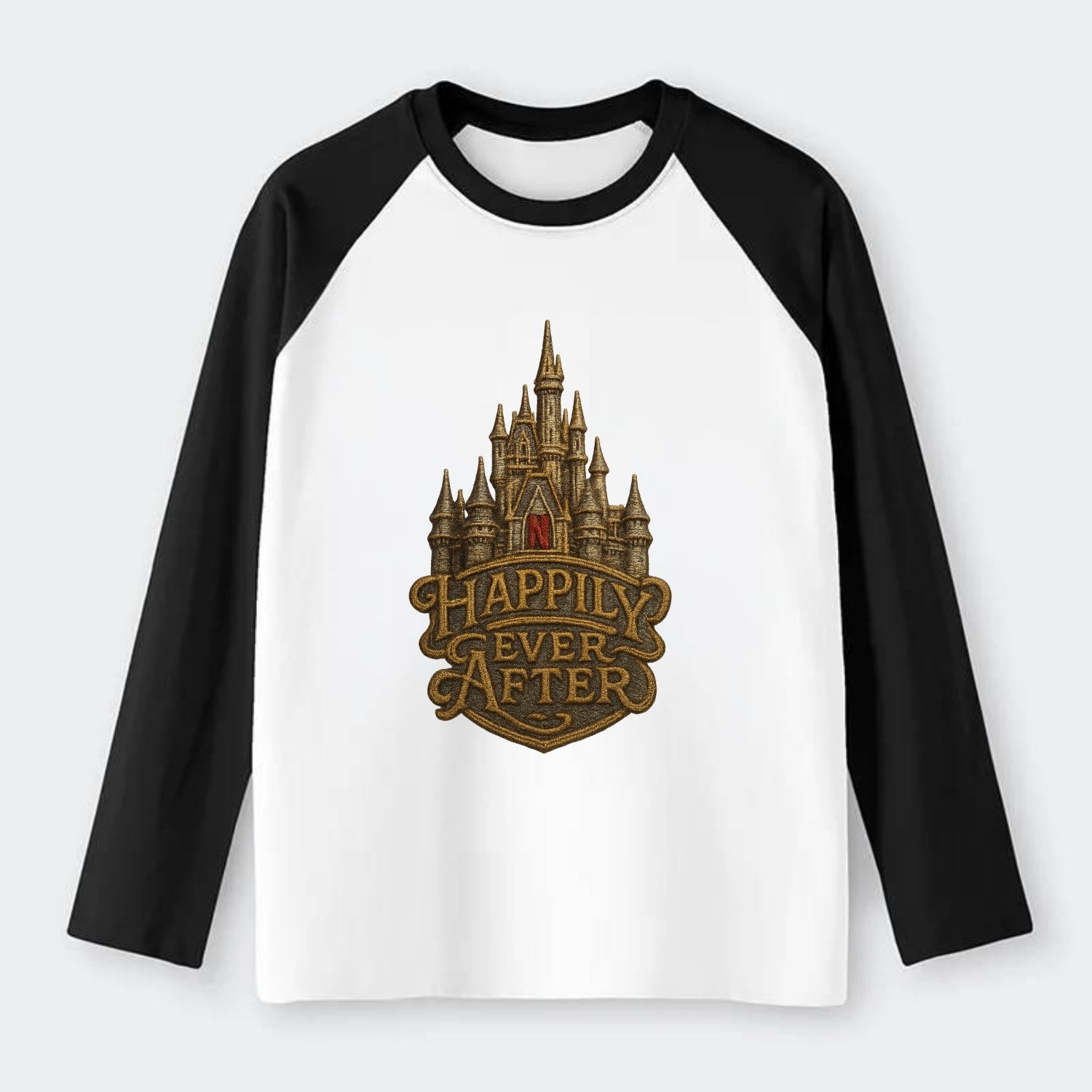 Happily Ever After  - Raglan Long Sleeve T-Shirt - Black