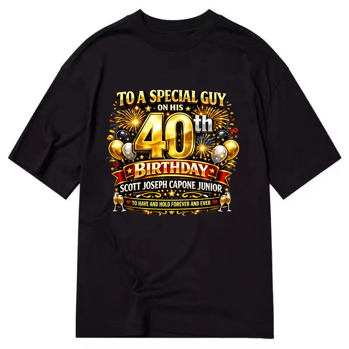 Special 40th Birthday - Classic T-shirt - Black