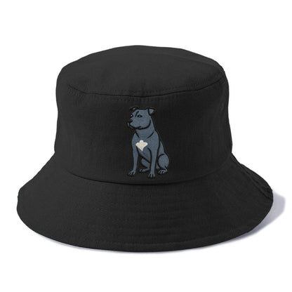 American Staffordshire Terrier - Blue embroidered design - Bucket Hat - Black