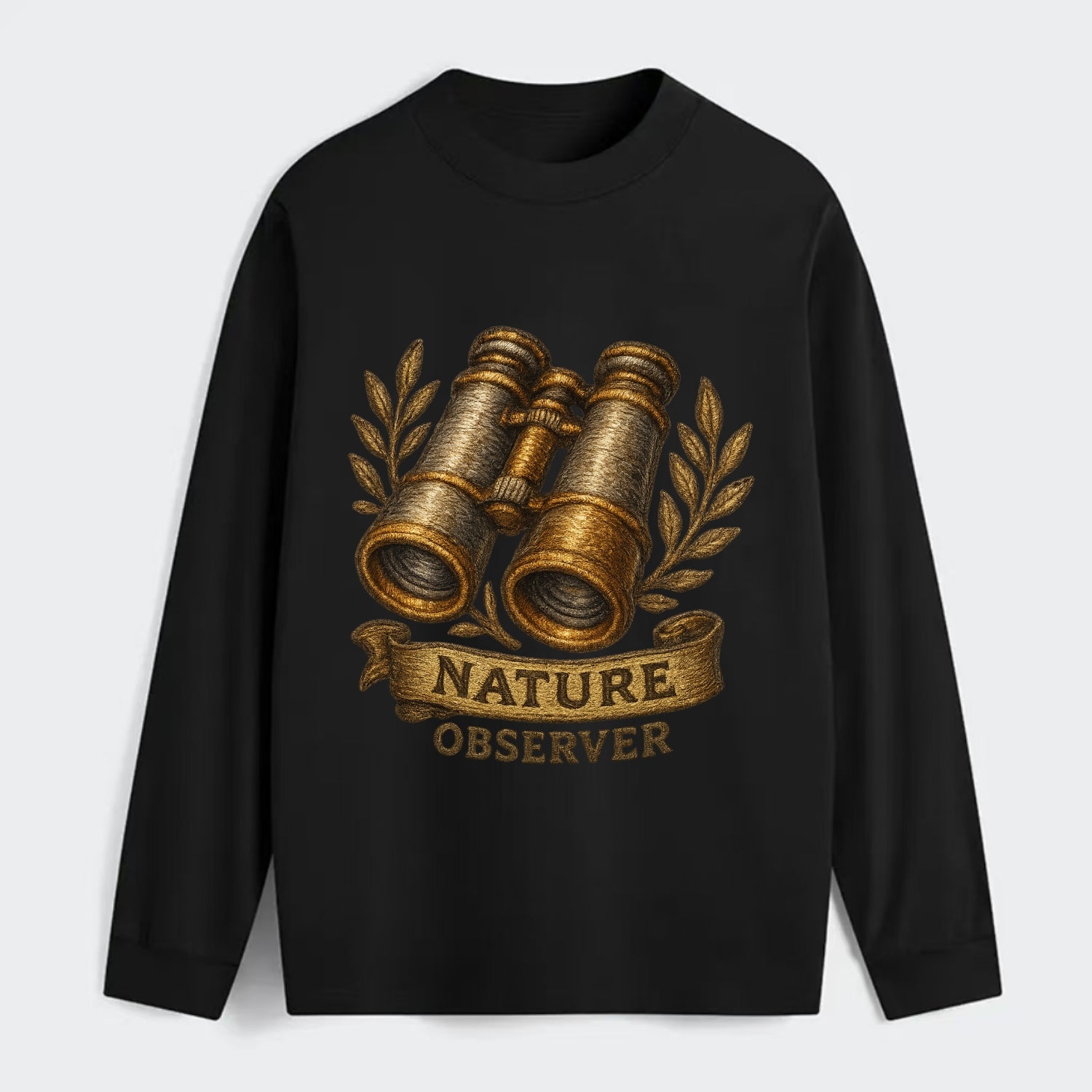 Binoculars for birdwatching - nature observer - Classic Long Sleeve Shirt - Black