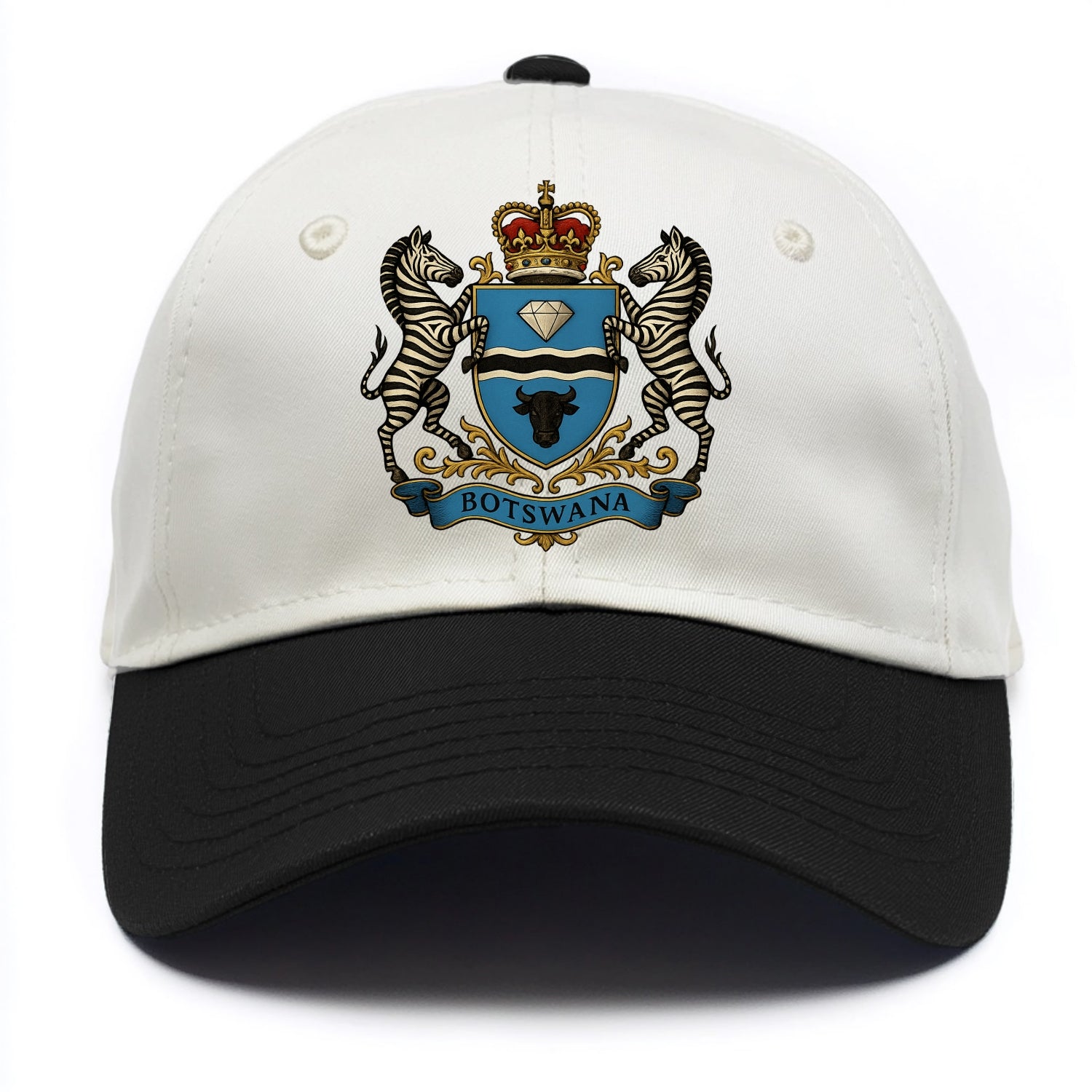 Botswana Heritage Badge  - Two Tone Cap - Black
