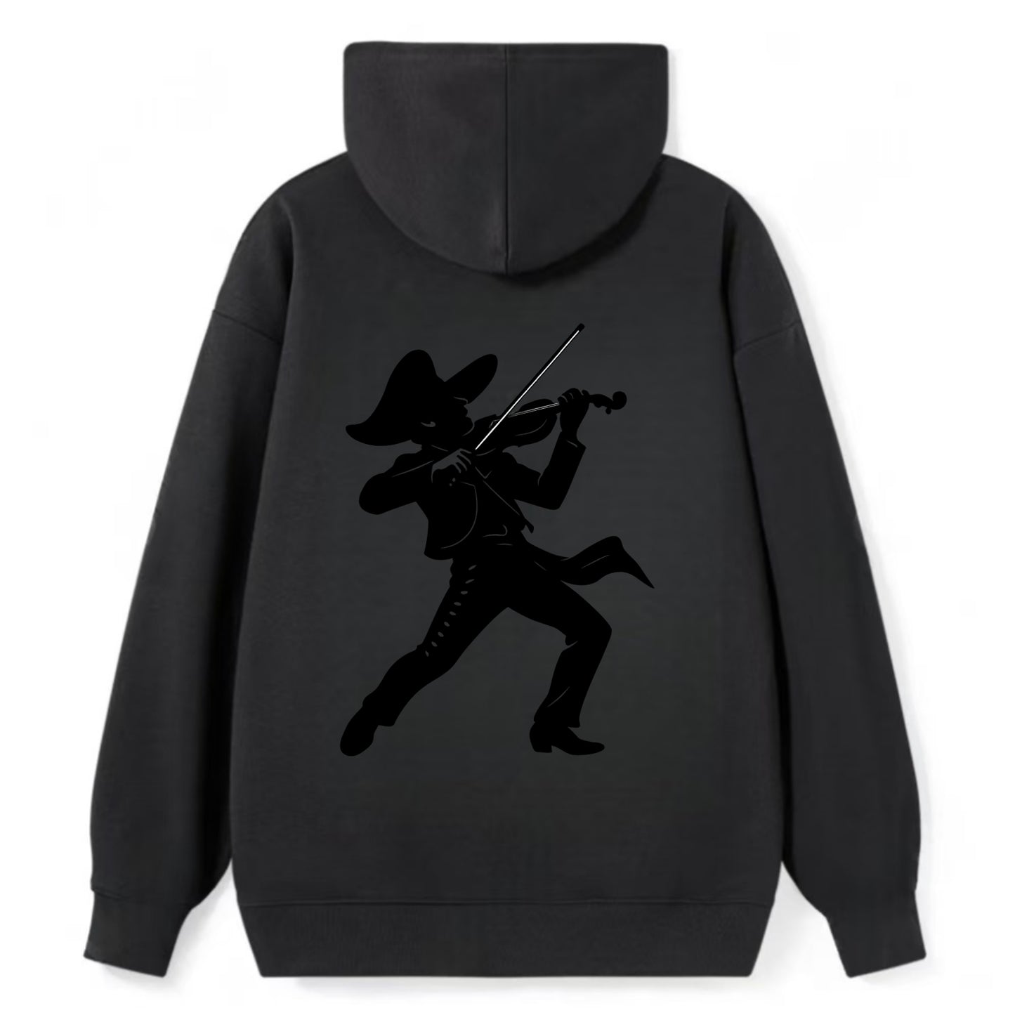 Mariachi violinist passionate performance - Classic Pullover Hoodie - Black
