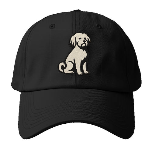 Löwchen - Little Lion Dog white embroide - Baseball Cap