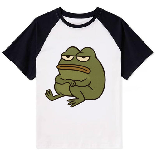 The Frog Judges Silently - Contrast Raglan T-shirt