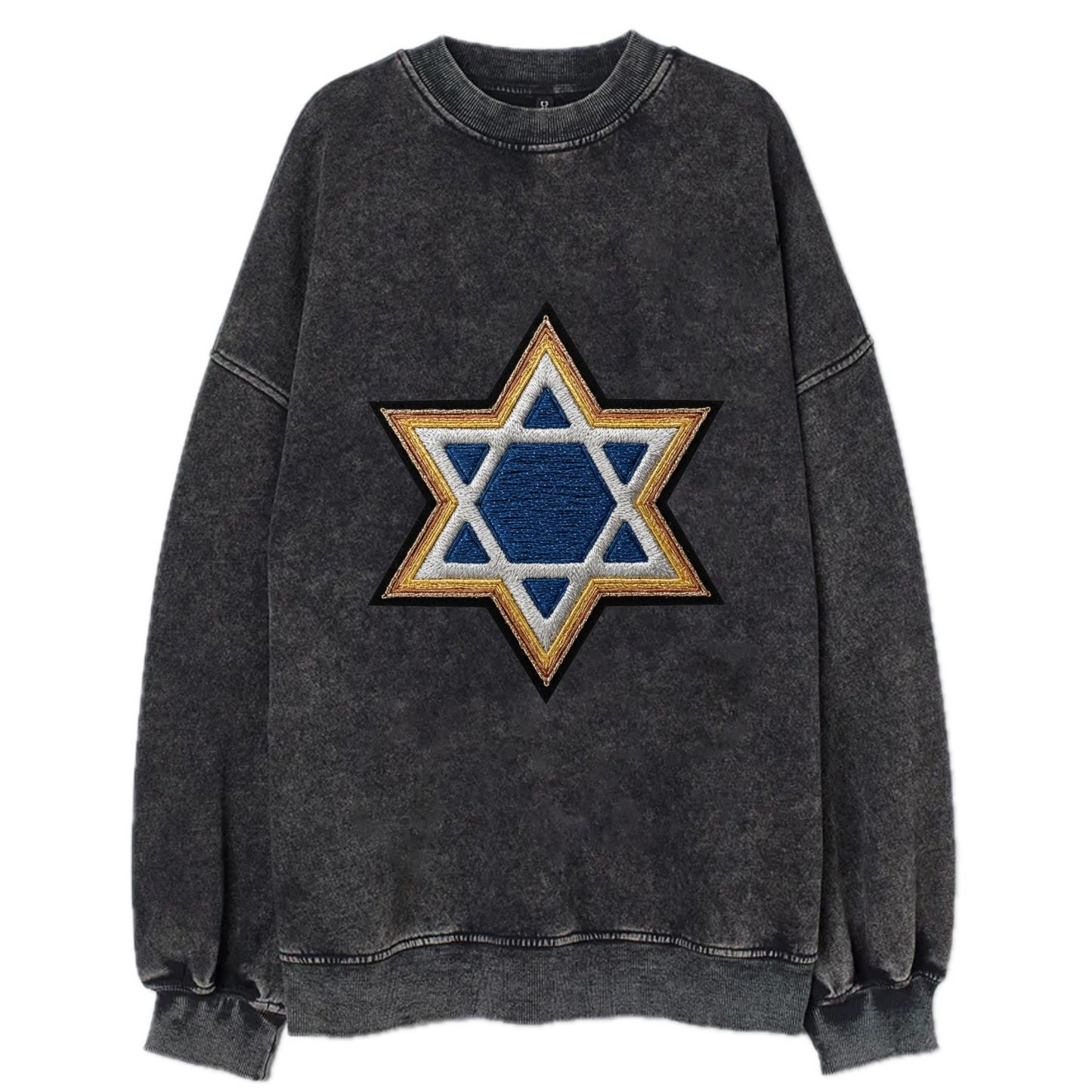 Star of David - Vintage Sweatshirt - Black