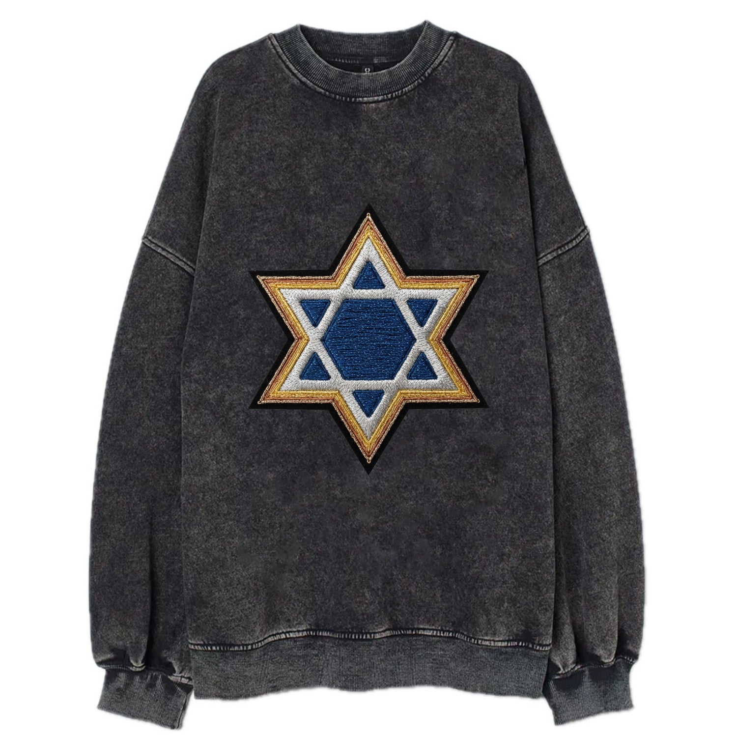 Star of David - Vintage Sweatshirt - Black