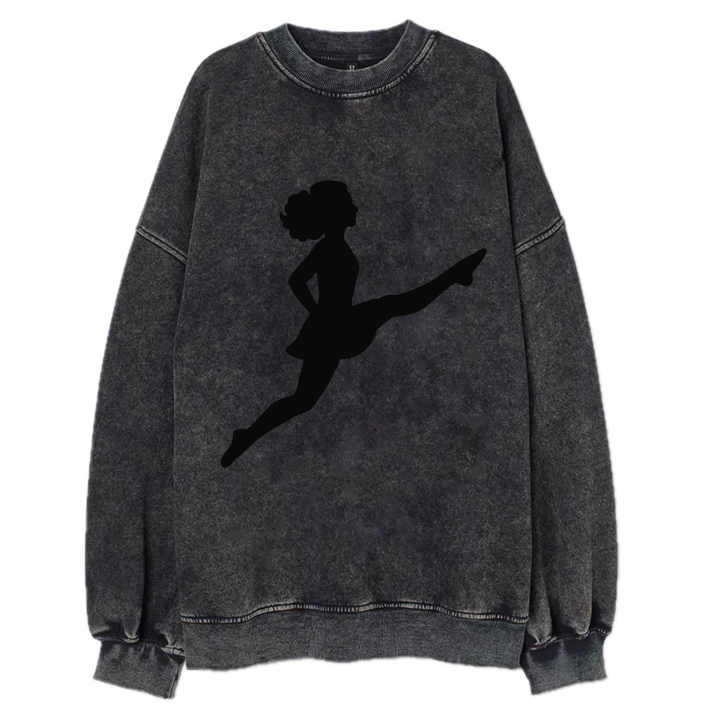 Irish step dancer Riverdance leap - Vintage Sweatshirt - Black