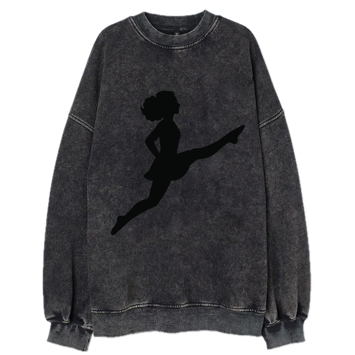 Irish step dancer Riverdance leap - Vintage Sweatshirt - Black