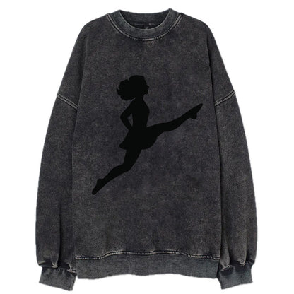 Irish step dancer Riverdance leap - Vintage Sweatshirt - Black
