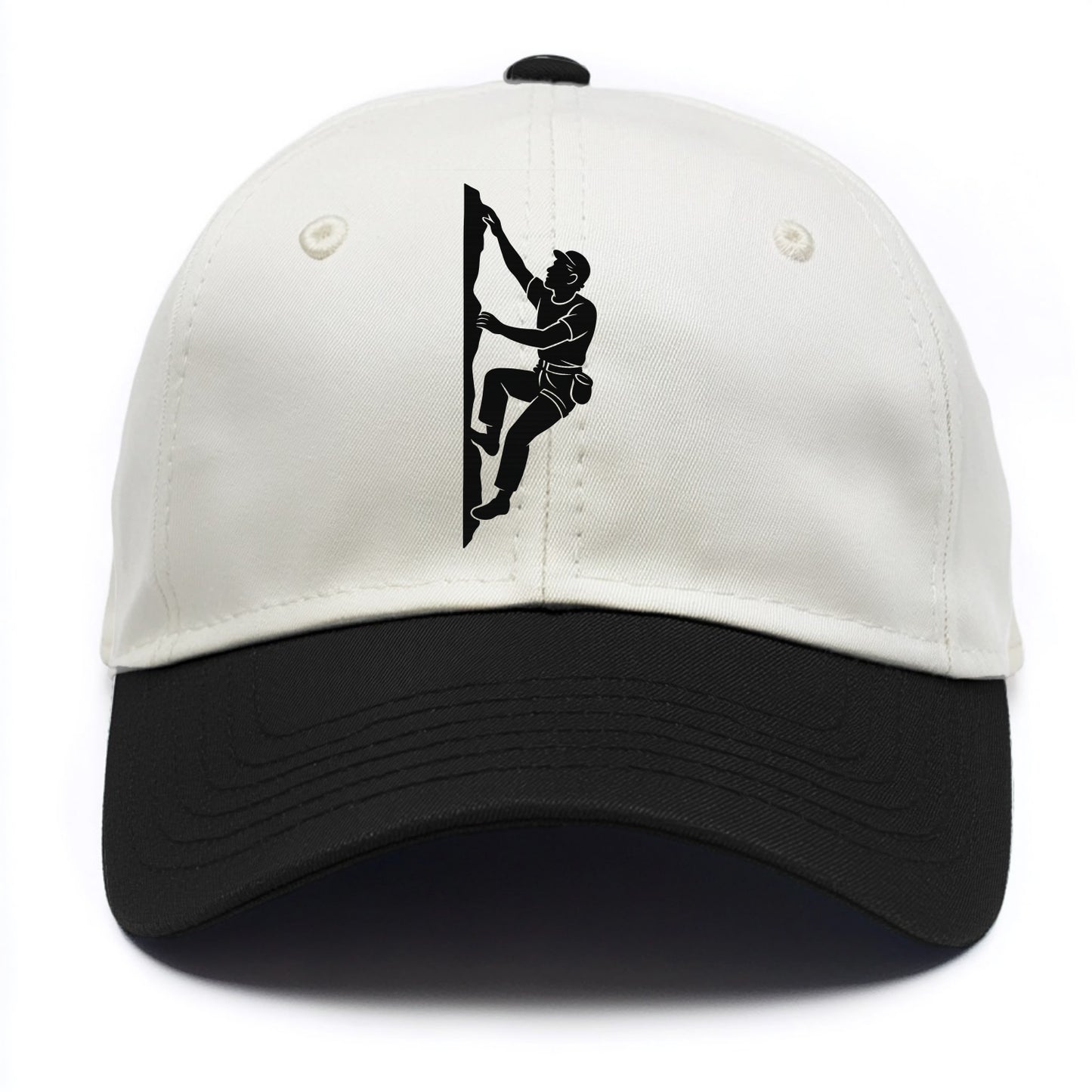Rock climber reaching for the next hold - Two Tone Cap - Black