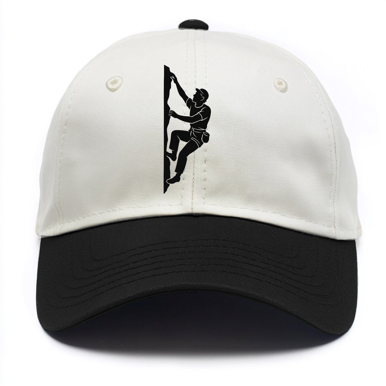 Rock climber reaching for the next hold - Two Tone Cap - Black